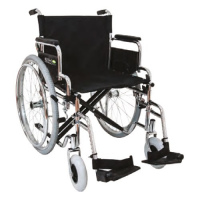 Silla de ruedas acero cromada 19” neumática